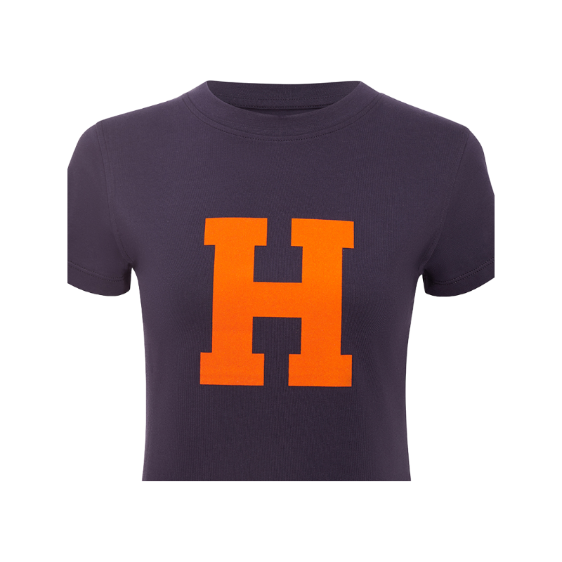 Hagg - Women's short-sleeved t-shirt navy/orange