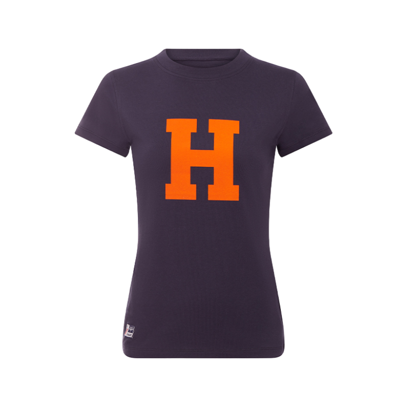 Hagg - Women's short-sleeved t-shirt navy/orange