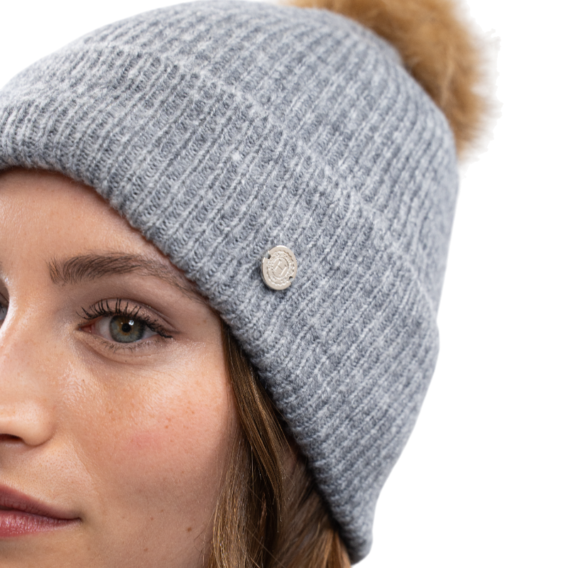 Harcour - Dames muts Anto grijs gemêleerd 
