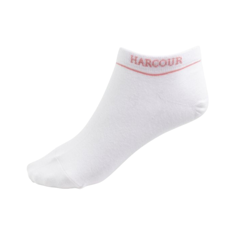 Harcour - Korte sokken Suzanne zwart/roze (x3) 