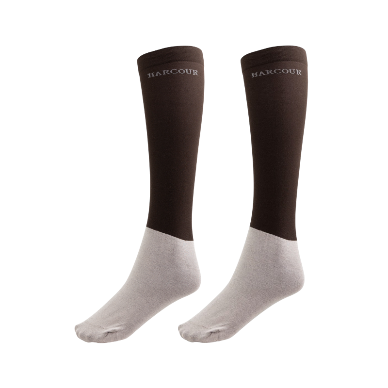 Harcour - Unisex riding socks Vaya cocoa (x2) 