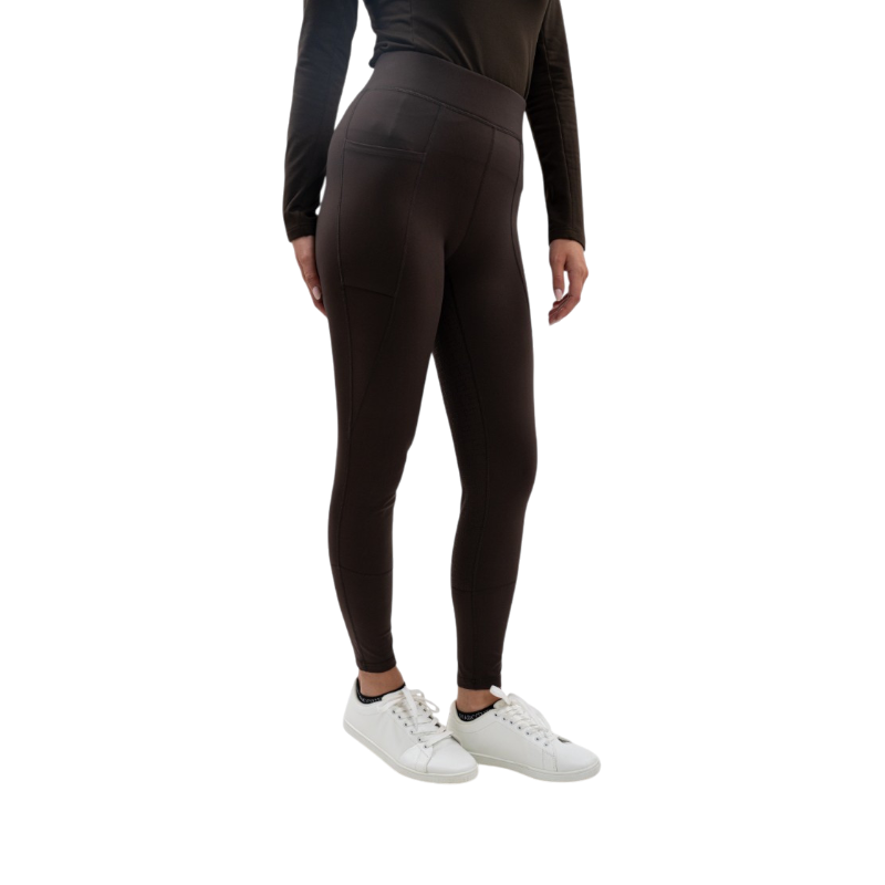 Harcour - Women's polar equestrian leggings Anaelle cocoa 