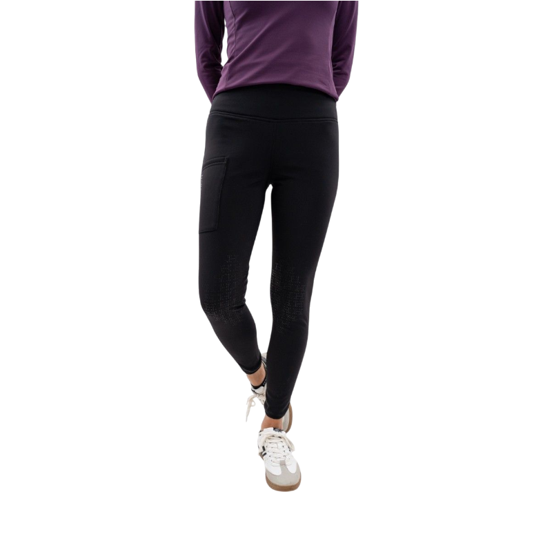 Harcour - Women's black polar equestrian leggings Lili 