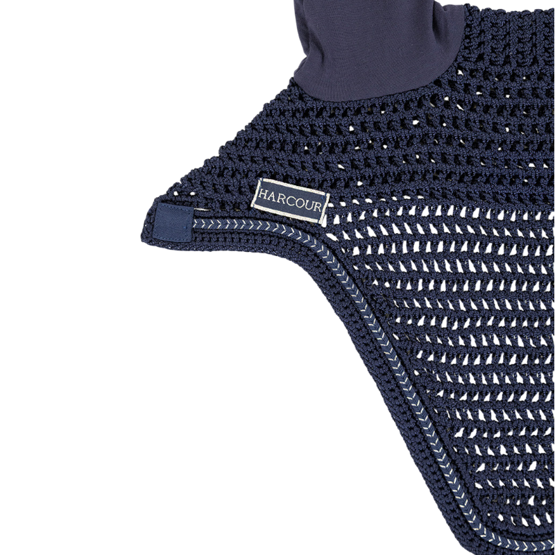 Harcour - Set Dressurpad Sunny und lustige Mütze marine/ hellgold 