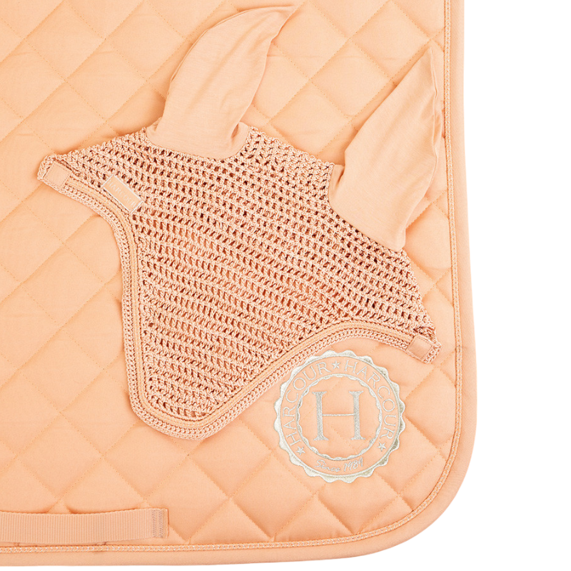 Harcour - Set van zadelkleden Sunny en Funny oorwarmers abrikoos/ lichtgoud 