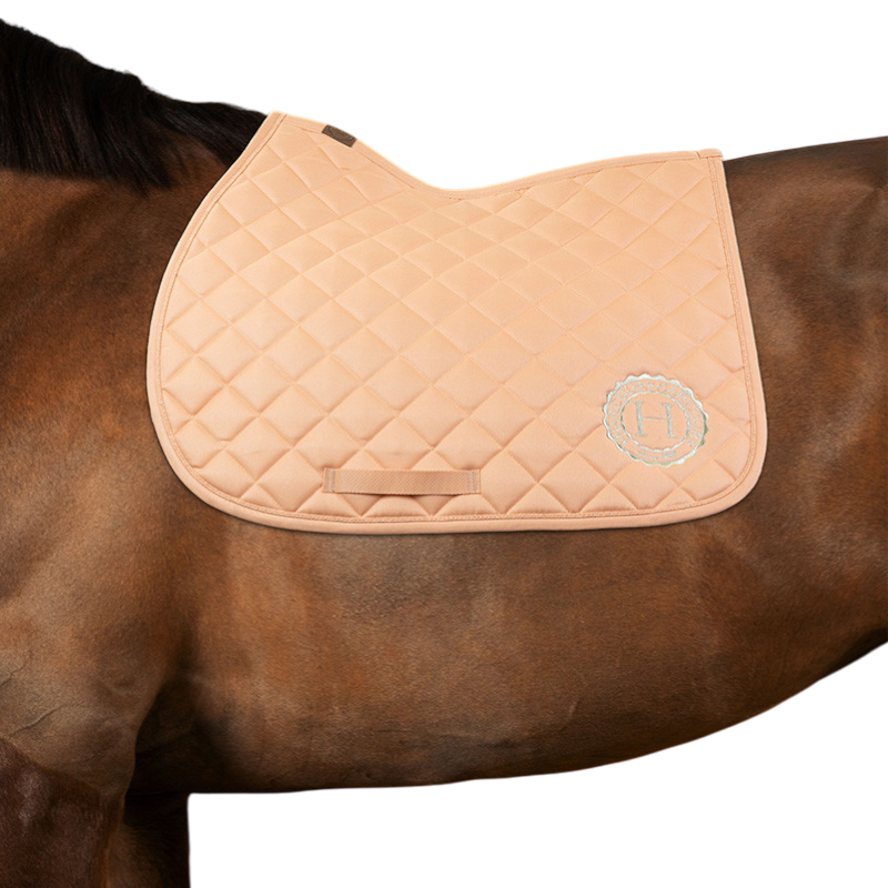 Harcour - Set van zadelkleden Sunny en Funny oorwarmers abrikoos/ lichtgoud 
