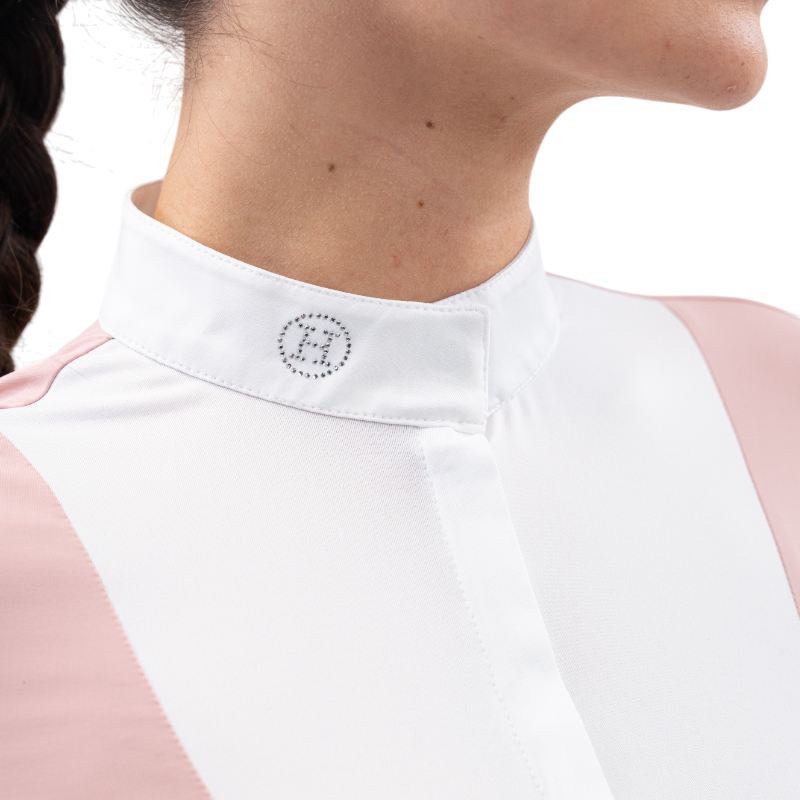 Harcour - Langarm-Wettbewerbspolo für Damen Stella Pfingstrose 