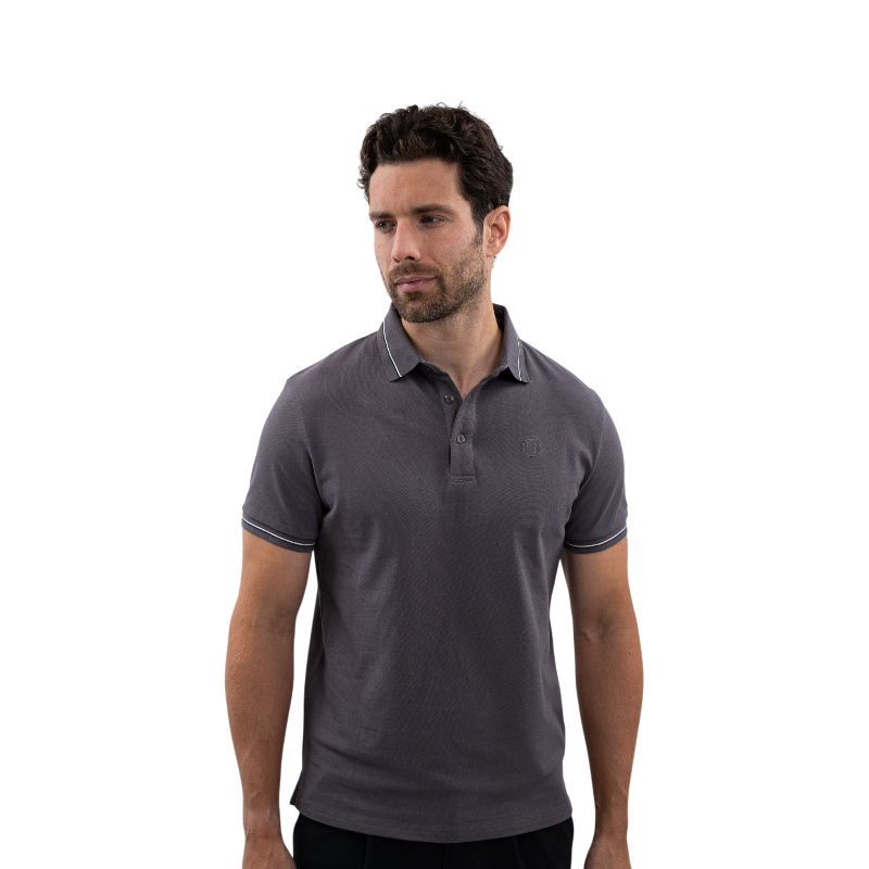 Harcour - Men's short sleeve polo Oscar slate 