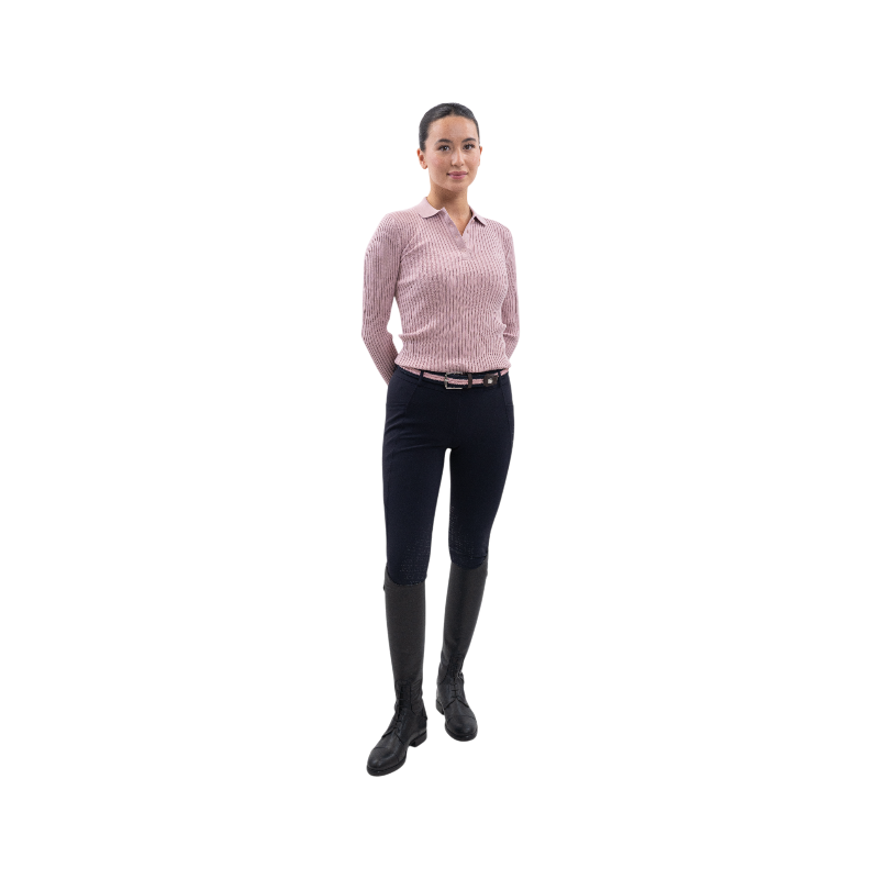 Harcour - Polo manches longues femme Aurore pivoine | - Ohlala