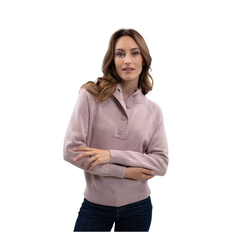 Harcour - Pull mit hohem Kragen für Frauen Alice Pfingstrose 