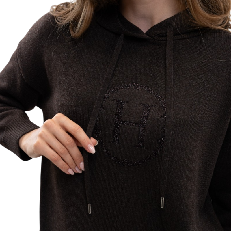 Harcour - Women's knitted sweater Aurelia cocoa 