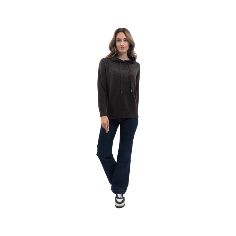 Harcour - Women's knitted sweater Aurelia cocoa 