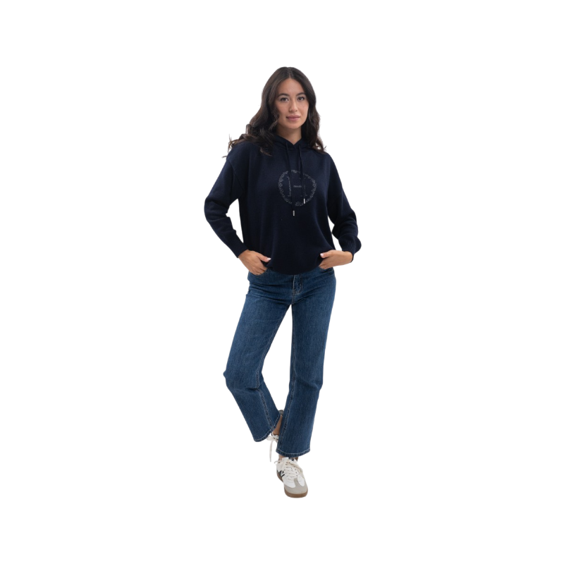 Harcour - Women's knitted sweater Aurelia navy 