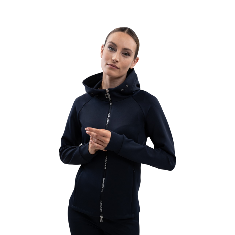Harcour - Women's zippered technical sweatshirt Ava navy 