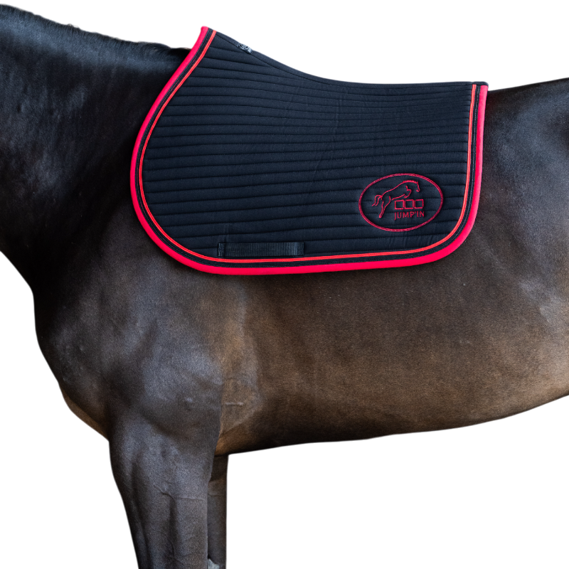 Jump'In - Tapis de selle Balthazar noir/ rouge | - Ohlala
