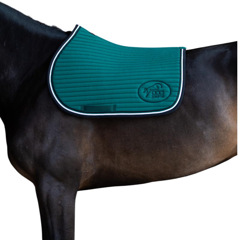 Jump'In - Tapis de selle Balthazar vert/ noir