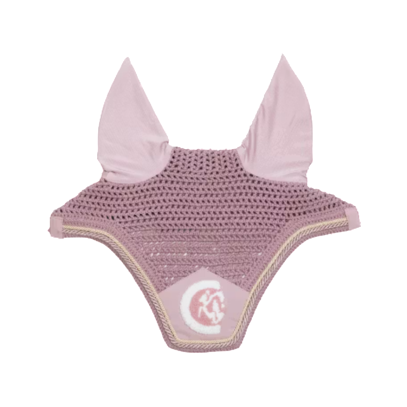 Kentucky Horsewear - Bonnet pour chevaux anti-bruits Wellington 3D Logo Rope soft rose | - Ohlala