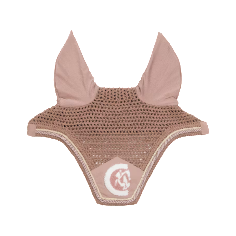 Kentucky Horsewear - Bonnet pour chevaux anti-bruits Wellington 3D Logo Rope vieux rose | - Ohlala