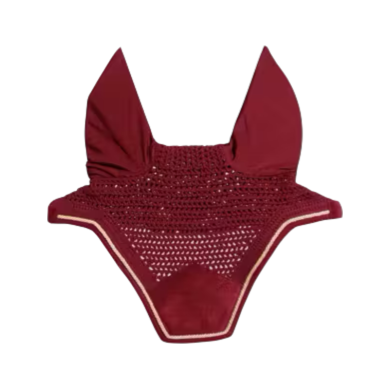 Kentucky Horsewear - Bonnet pour chevaux anti-bruits Wellington Velvet fuschia | - Ohlala