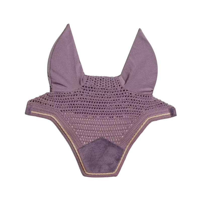 Kentucky Horsewear - Bonnet pour chevaux anti-bruits Wellington Velvet violet | - Ohlala
