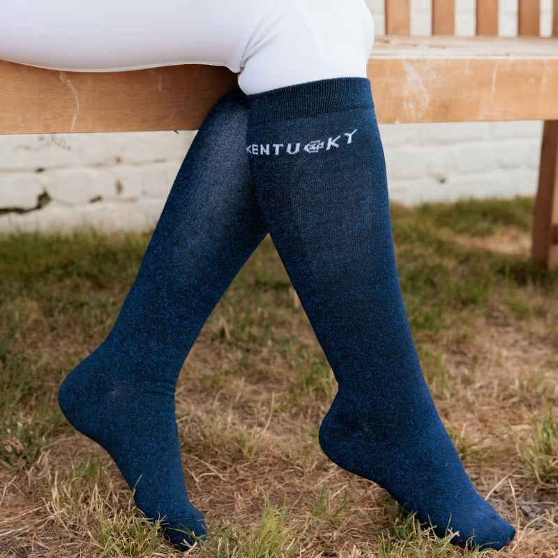 Kentucky Horsewear - Glitter marine rijbroek sokken x3 