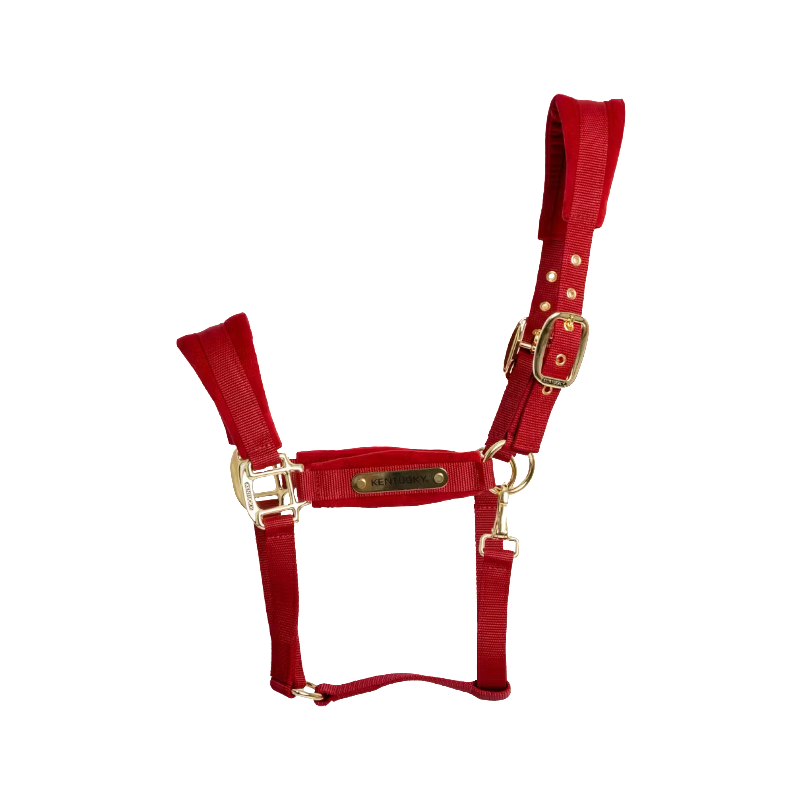 Kentucky Horsewear - Rode Velours Halster 