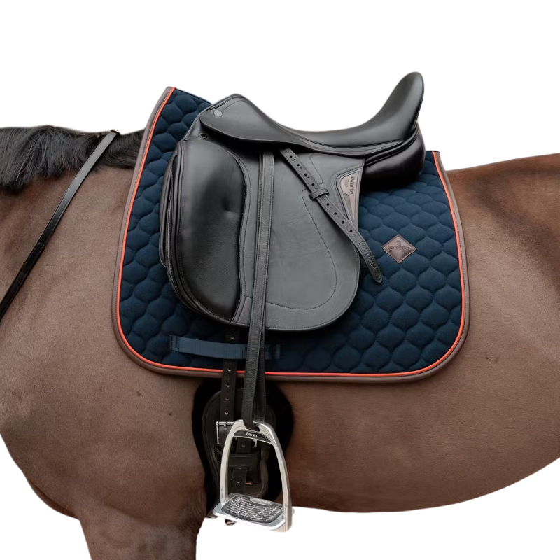 Kentucky Horsewear - Dressuurmat Onion Quilt Leather Neon marine 