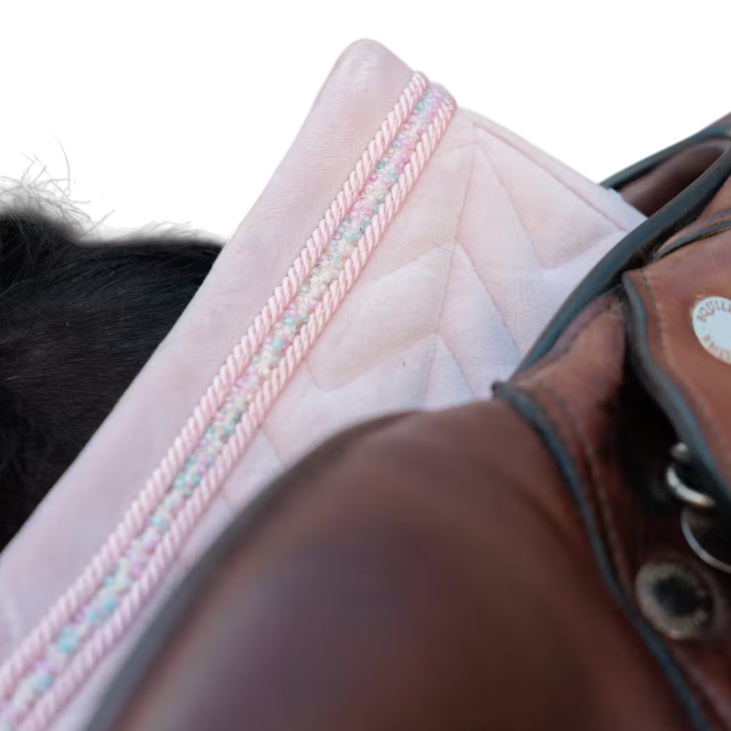 Kentucky Horsewear - Zadeldoek Velvet mini parels oudroze 
