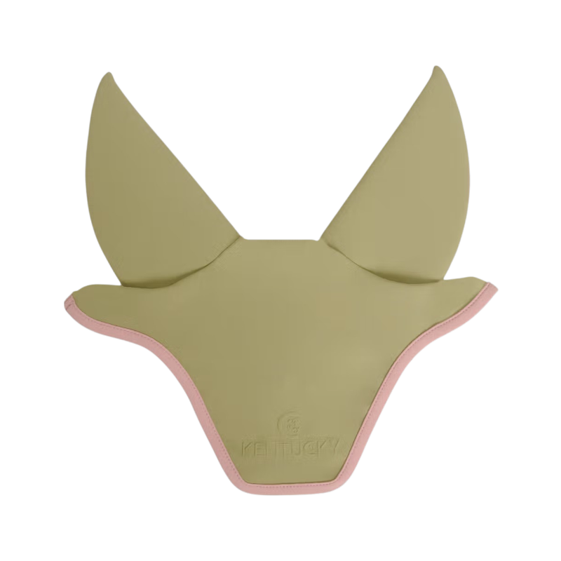 Kentucky Horsewear - Bonnet pour chevaux anti-bruits softshell kaki/ vieux rose