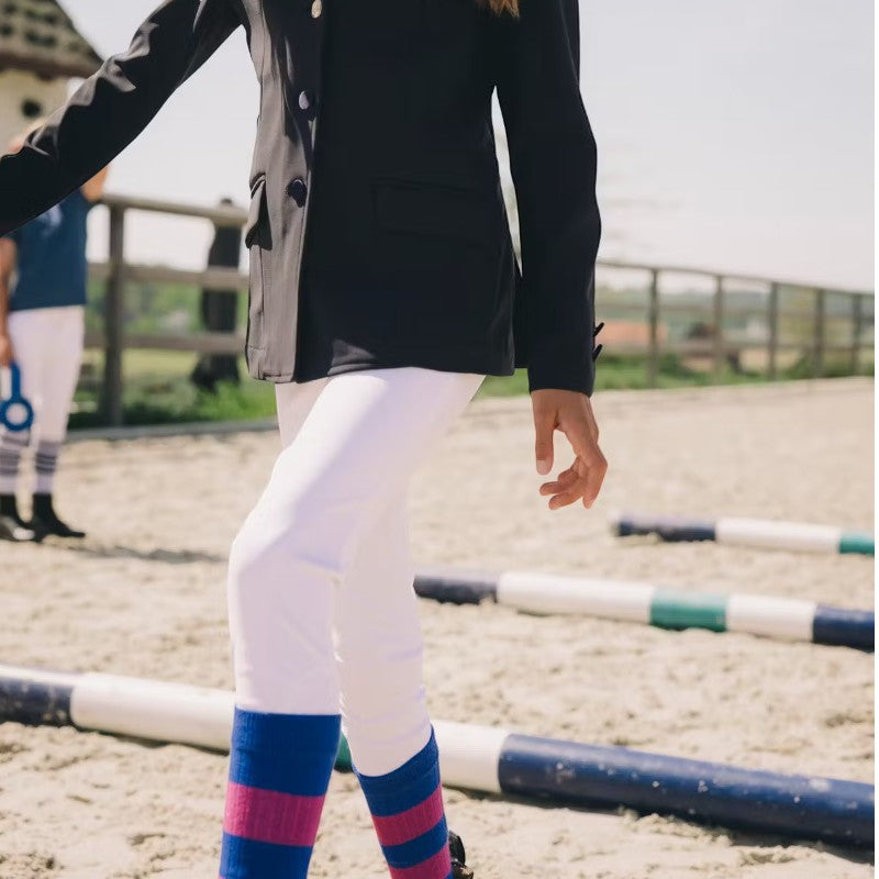 Kentucky Horsewear - Legging d'équitation Miami Kids fille avec Grip au genou blanc