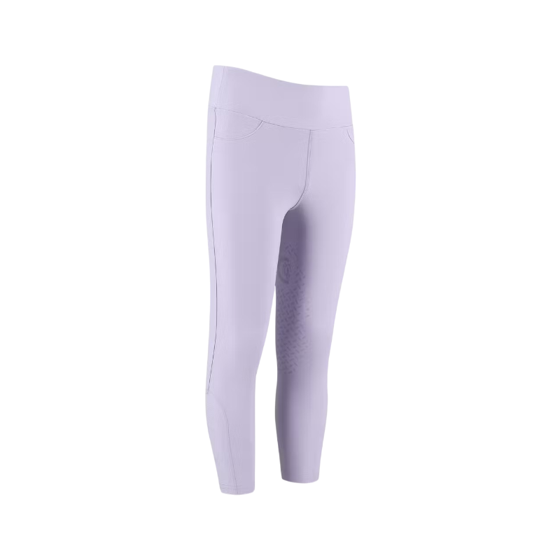Kentucky Horsewear - Miami Kids girls' riding leggings with knee grip in lavender 