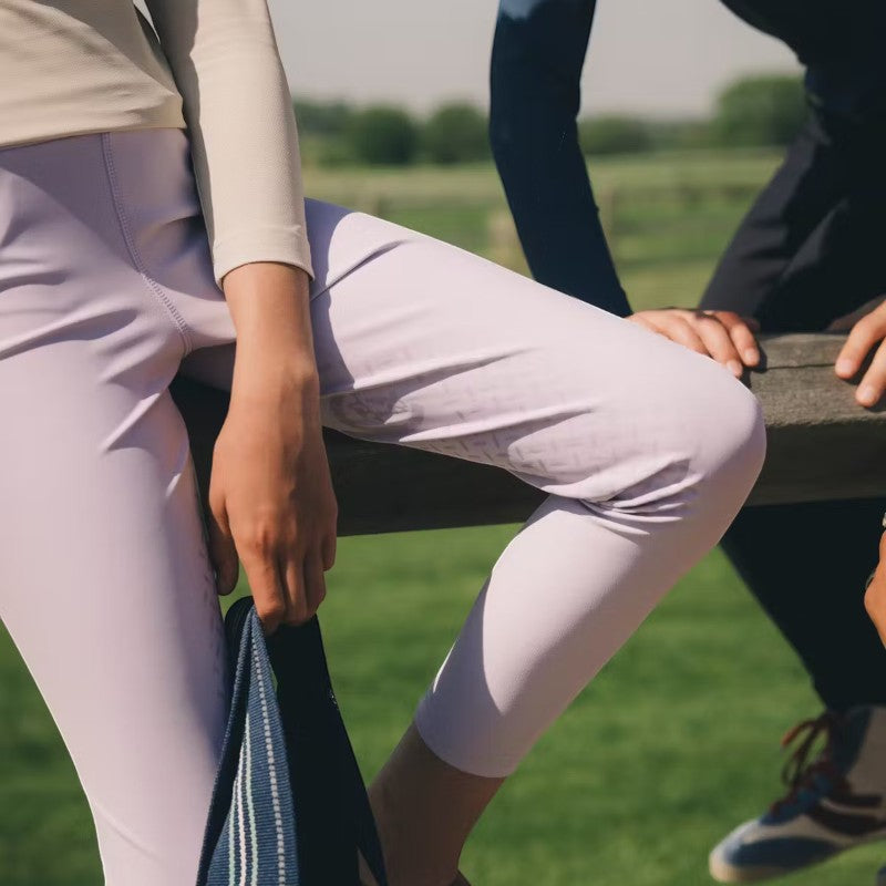 Kentucky Horsewear - Legging d'équitation Miami Kids fille avec Grip au genou parme
