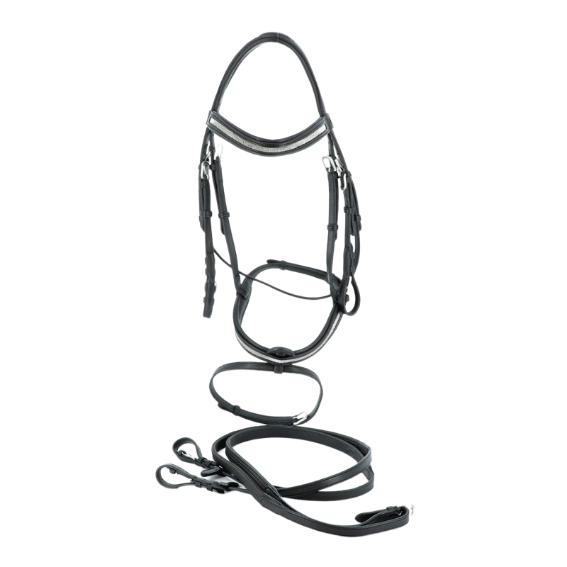 Flags &amp; Cup - Kitsi bridle with reins black