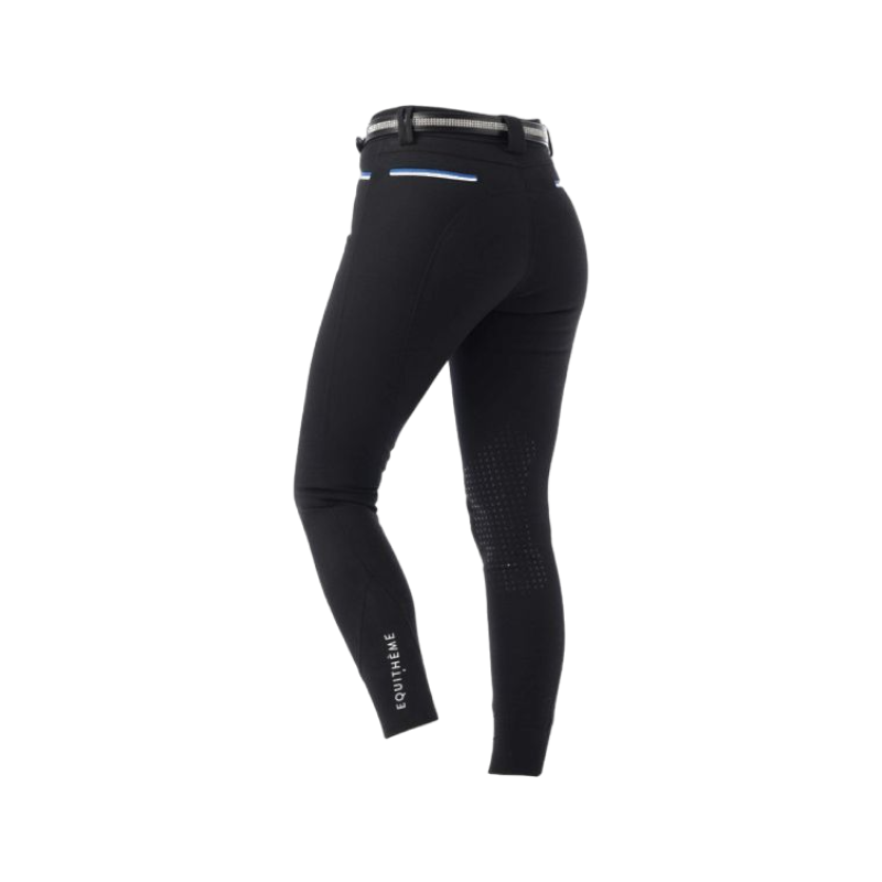 Equithème - Pantalon d'équitation femme grip genoux Lassy noir