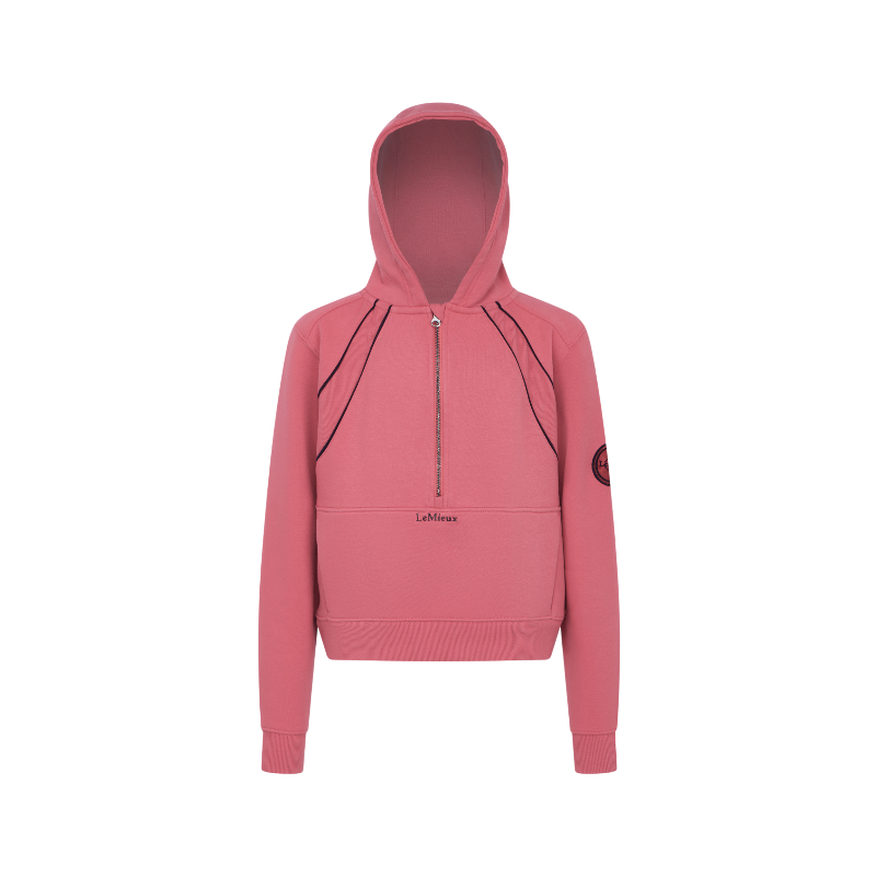 Lemieux - Sweat à capuche demi-zippé enfant Young Rider Hettie cranberry | - Ohlala
