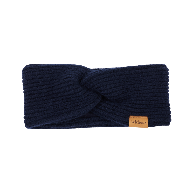 Lemieux - Bandeau femme côtelé croisé Clara marine | - Ohlala
