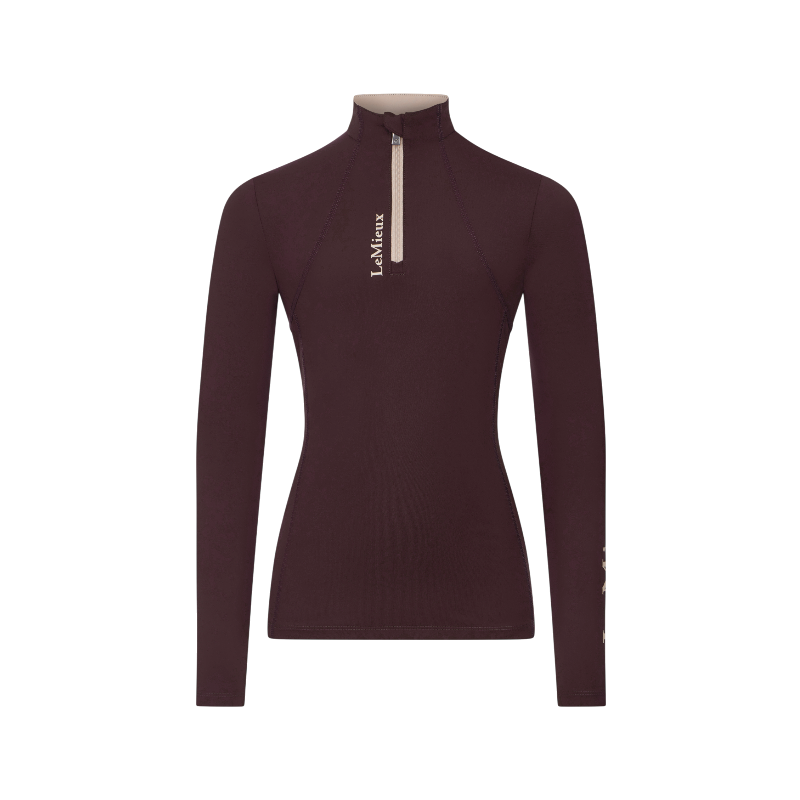 Lemieux - Baselayer lange mouwen kind Klassiek Young Rider damson 