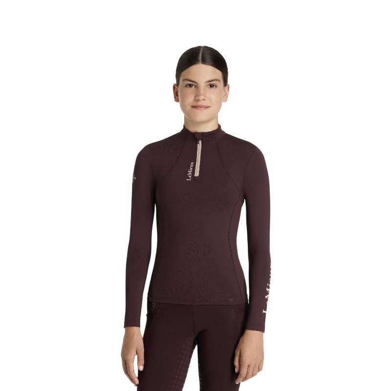 Lemieux - Baselayer lange mouwen kind Klassiek Young Rider damson 