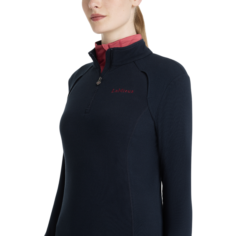 Lemieux - Baselayer polaire à col zippé femme Frances marine