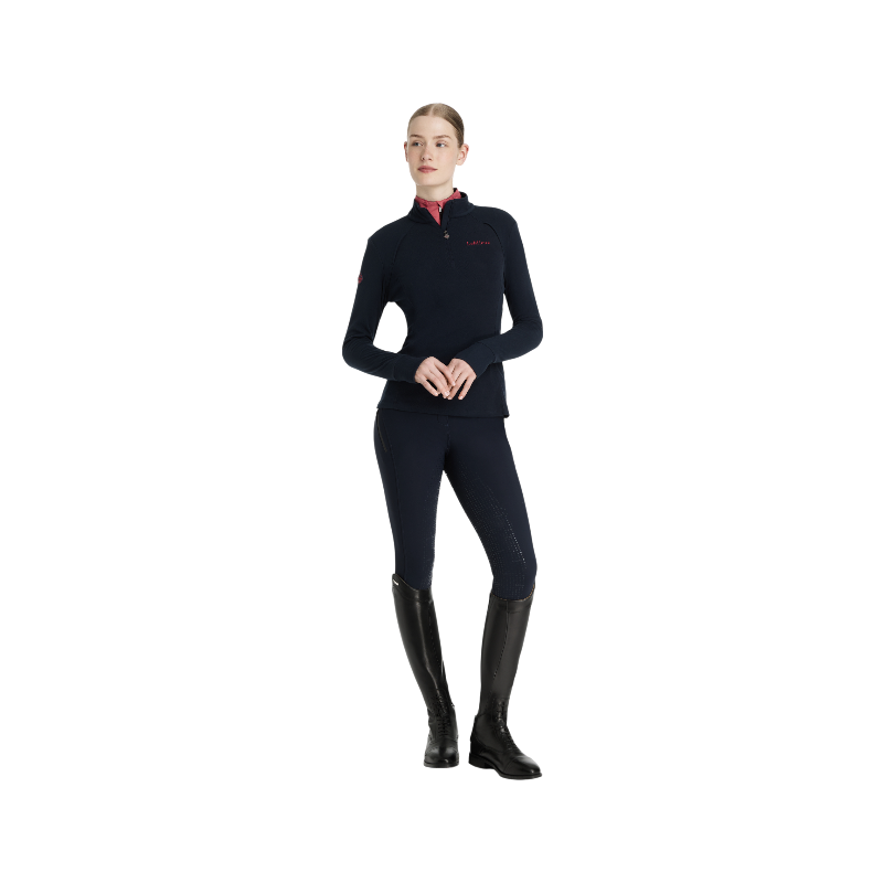 Lemieux - Baselayer polaire à col zippé femme Frances marine