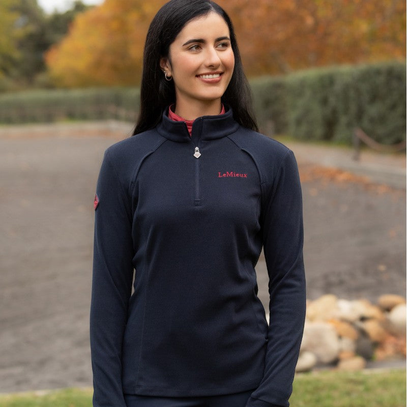 Lemieux - Baselayer polaire à col zippé femme Frances marine