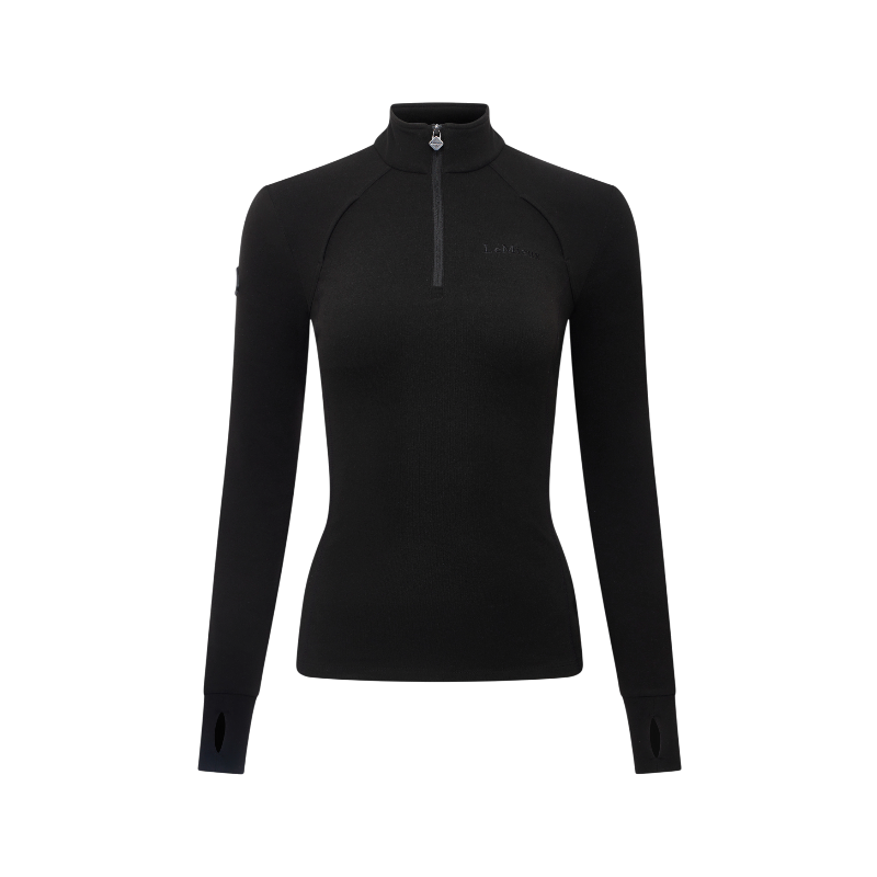 Lemieux - Baselayer polaire à col zippé femme Frances noir