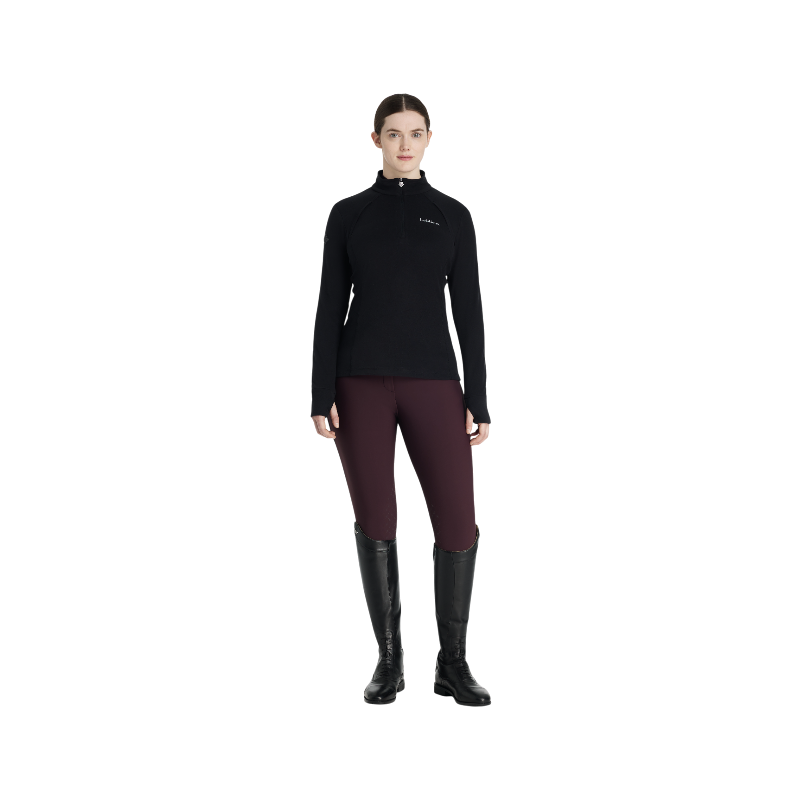 Lemieux - Baselayer polaire à col zippé femme Frances noir
