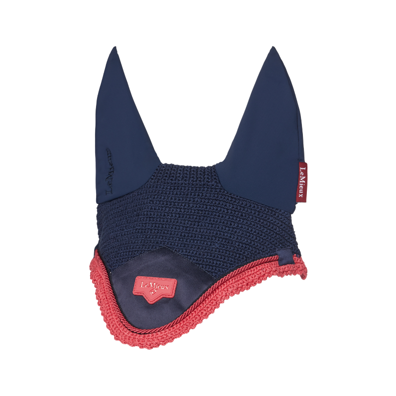 Lemieux - Anti-vliegen cap voor paarden Loire marine/ cranberry 