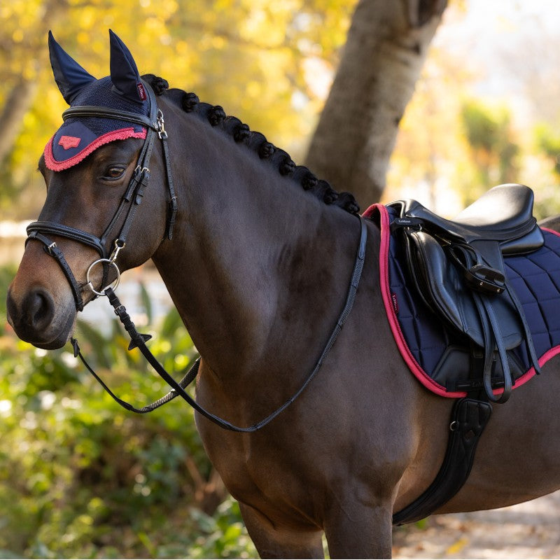 Lemieux - Fliegenhaube für Pferde Loire marine/ cranberry 