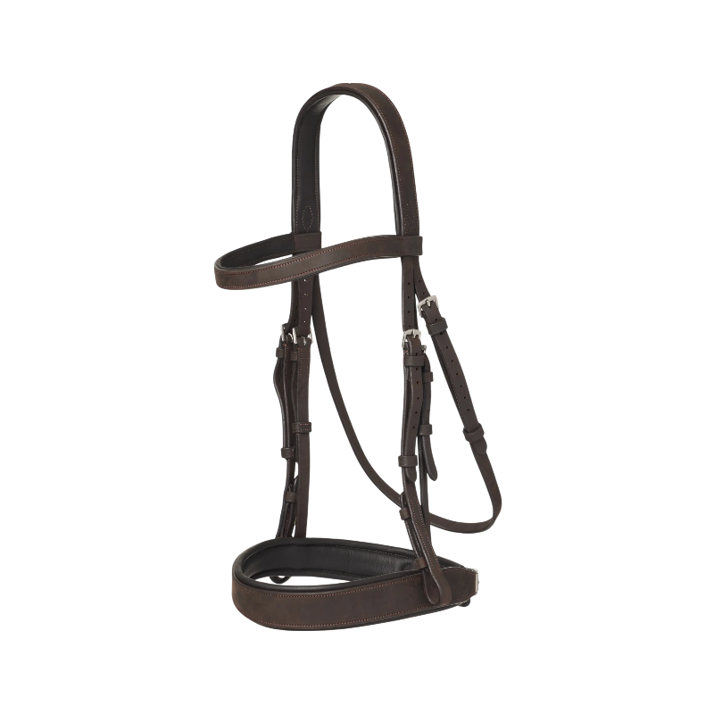 Lemieux - Bridon avec rênes Flat Hunter havane/ argent