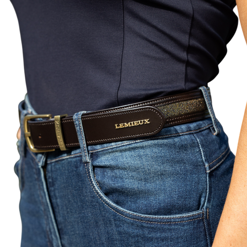 Lemieux - Ceinture Crystal Insert marron | - Ohlala