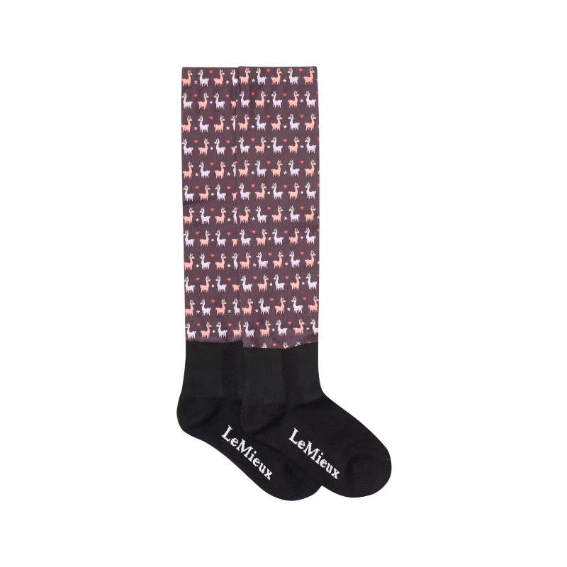 Lemieux - Paardrijsokken Footsie Llamas damson 