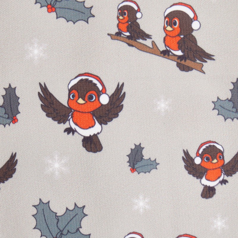 Lemieux - Chaussettes d'équitation Footsie Xmas Robins almond