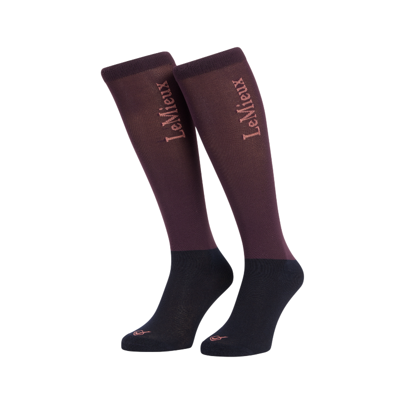 Lemieux - Chaussettes d'équitation damson (x2)